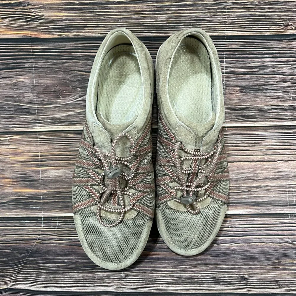 Dansko Women's‎ Honor Beige Suede Casual Walking Shoes 40 WIDE